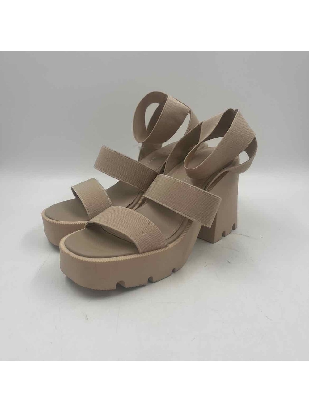 Madden Girl Y2K Chunky Women's Shoe Size 6 Beige Solid Sandals